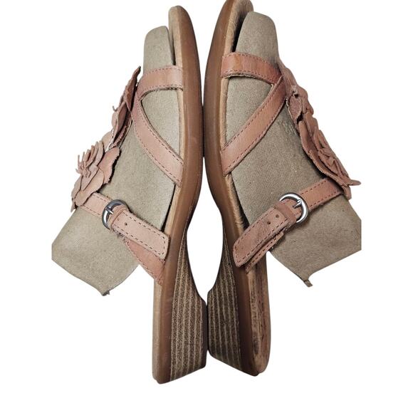 B.O.C. Born Concept Womens Pink Leather Block Heel Slide Sandals Size 7 Preppy - Picture 4 of 10